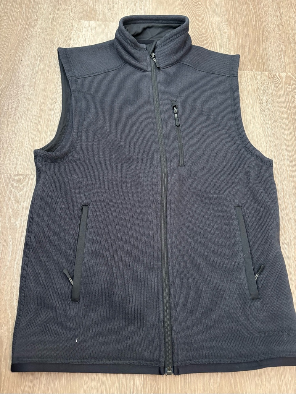 Filson Black Full-Zip Men's Fleece Vest